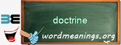 WordMeaning blackboard for doctrine